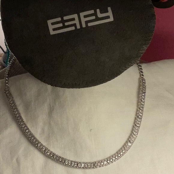 Effy sterling silver and real diamond necklace - Picture 3 of 8